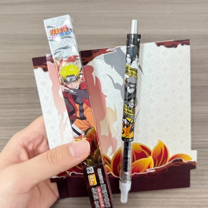 Фото Набор ручек-сюрпризов Kayou Naruto Series: Аниме-персонажи, черные ручки для уроков, канцелярские принадлежности Наруто и Саске, подарки на день рождения №4