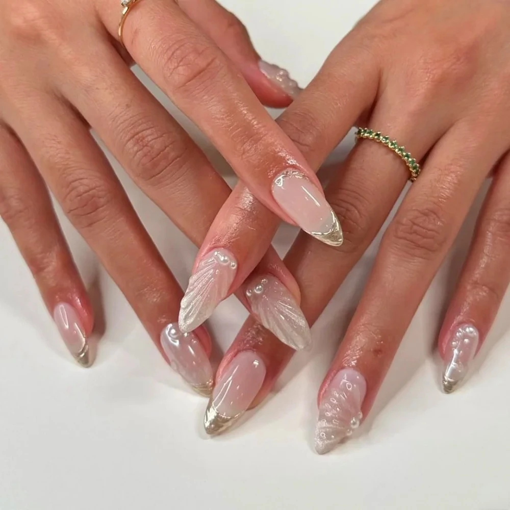 10 шт. набор маникюрных ногтей с клейкой поверхностью