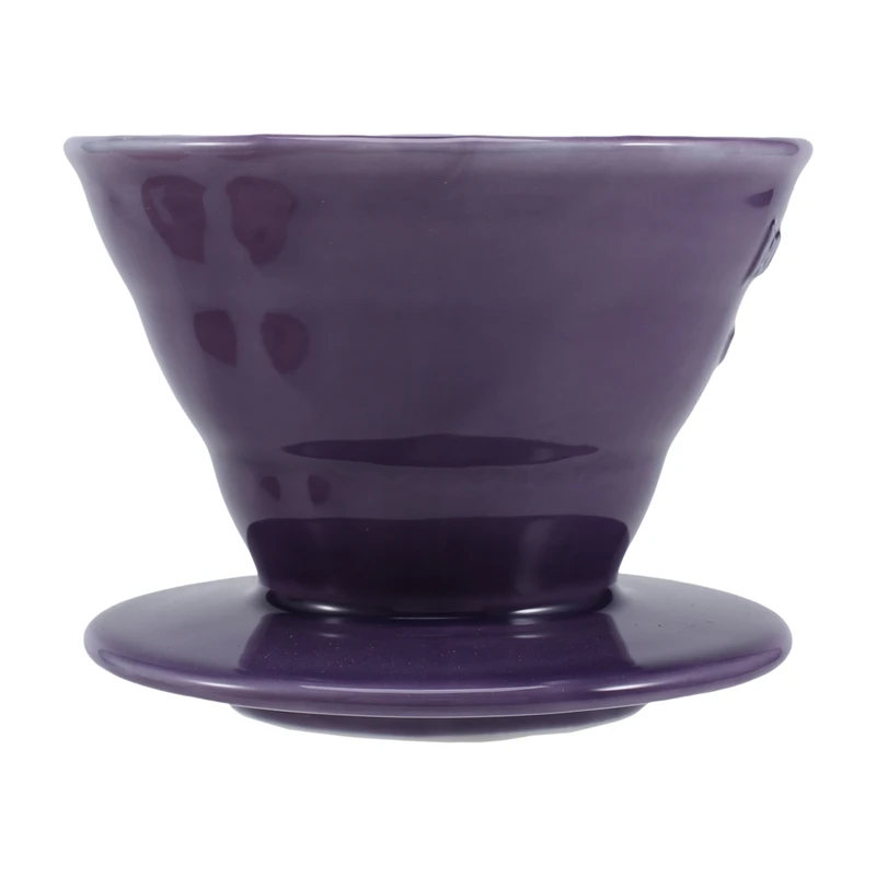 

For KOONAN 1 Pcs Ceramic Hand Brew Coffee Filter Cup Conical Filter Coffee Dripper Kit Fantasy Purple A