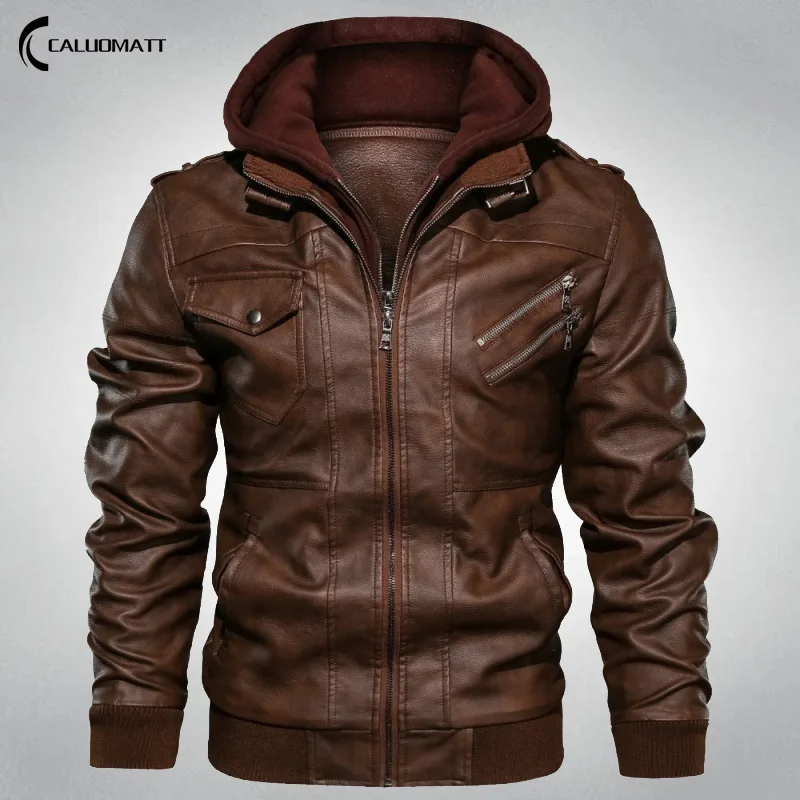 

Mens Leather Jackets 2023 Autumn Winter Men's Motorcycle Leather Jacket Men High Quality PU Leather Coats Warm Coat Male Clothes
