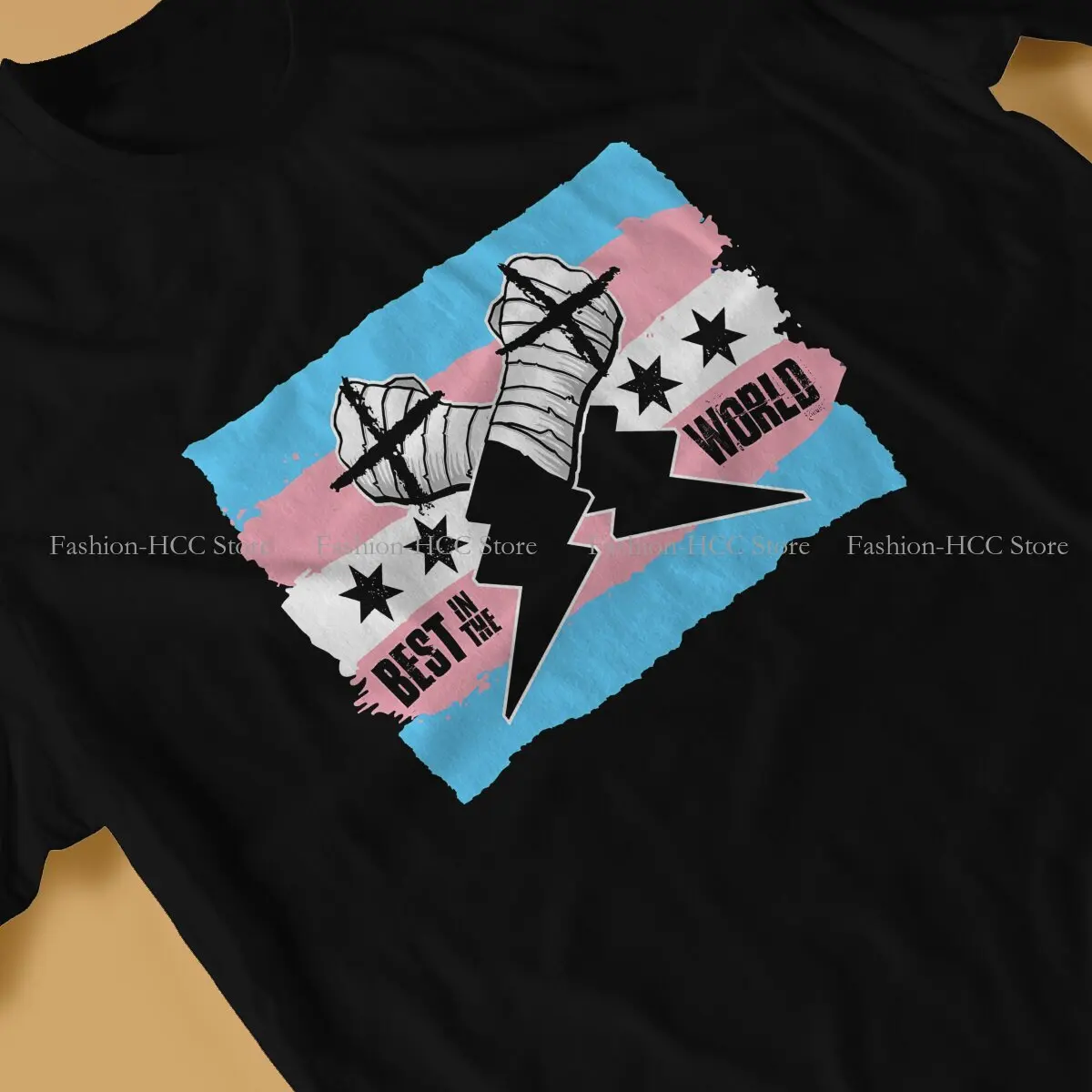 Футболка мужская с круглым вырезом модная тенниска из полиэстера в стиле панк