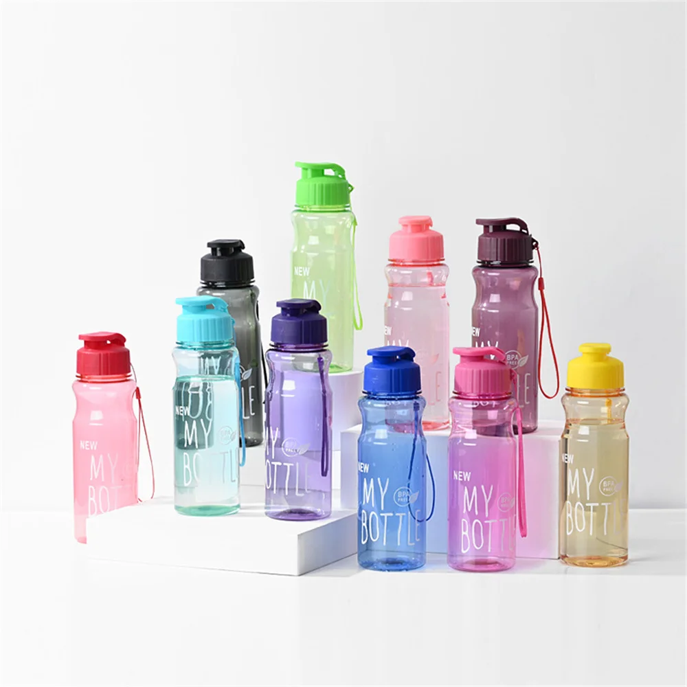

650ml Water Cup Sports Water Bottle Couple Water Cup Plastic Portable Water Tank Outdoor Rope Water Bottle Cannot Hold Hot Water