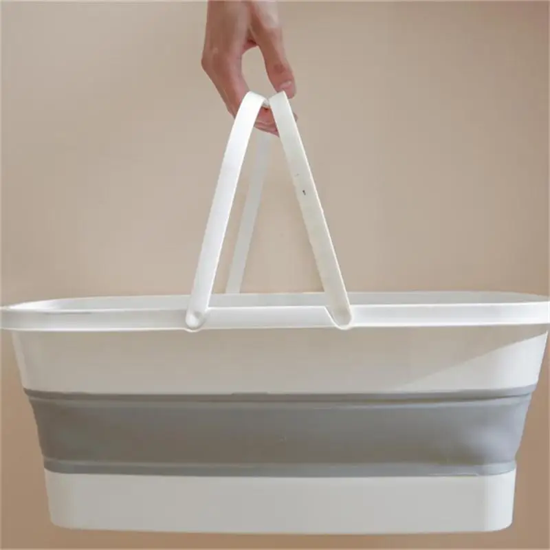 

Складная швабра, ведро из резины и хлопка, портативное телескопическое пластиковое ведро, вместительное квадратное ведро