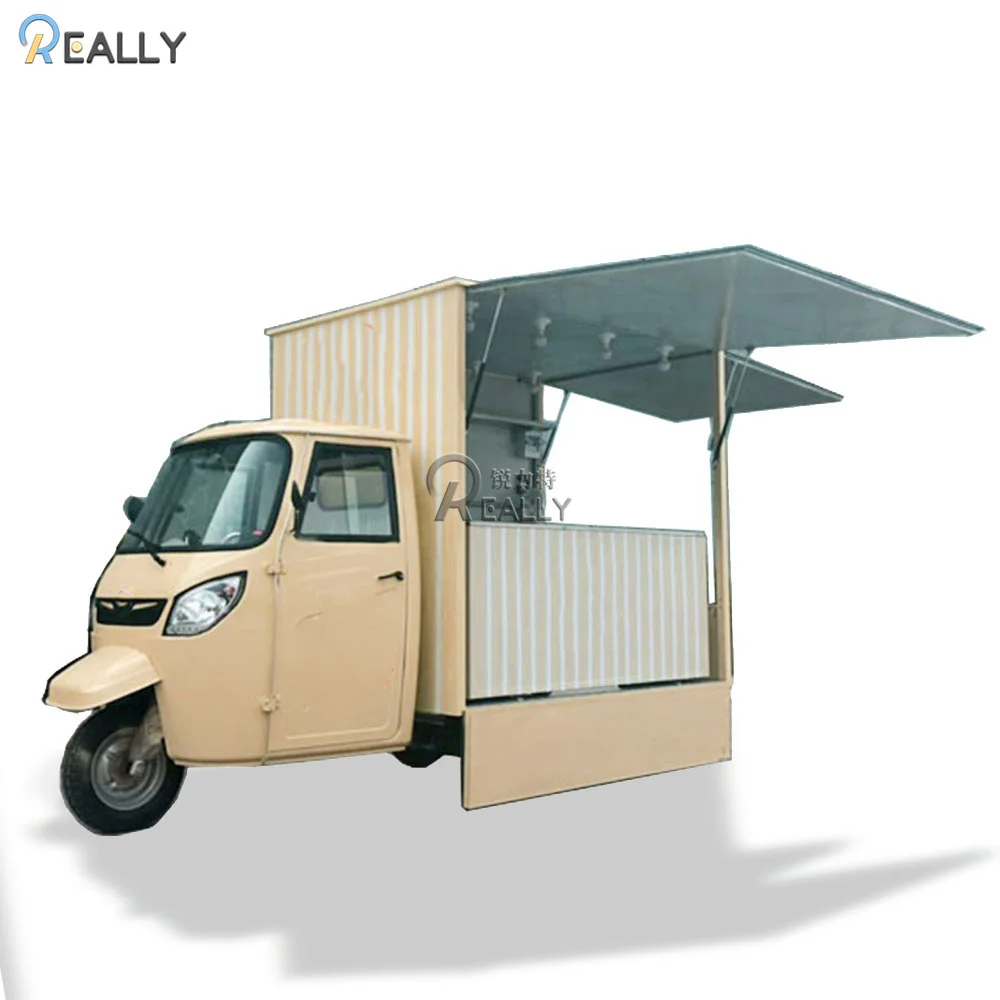 

Classic Vintage APE Mobile Coffee And Food Truck Piaggio Tuk Tuk Food Cart Tricycle