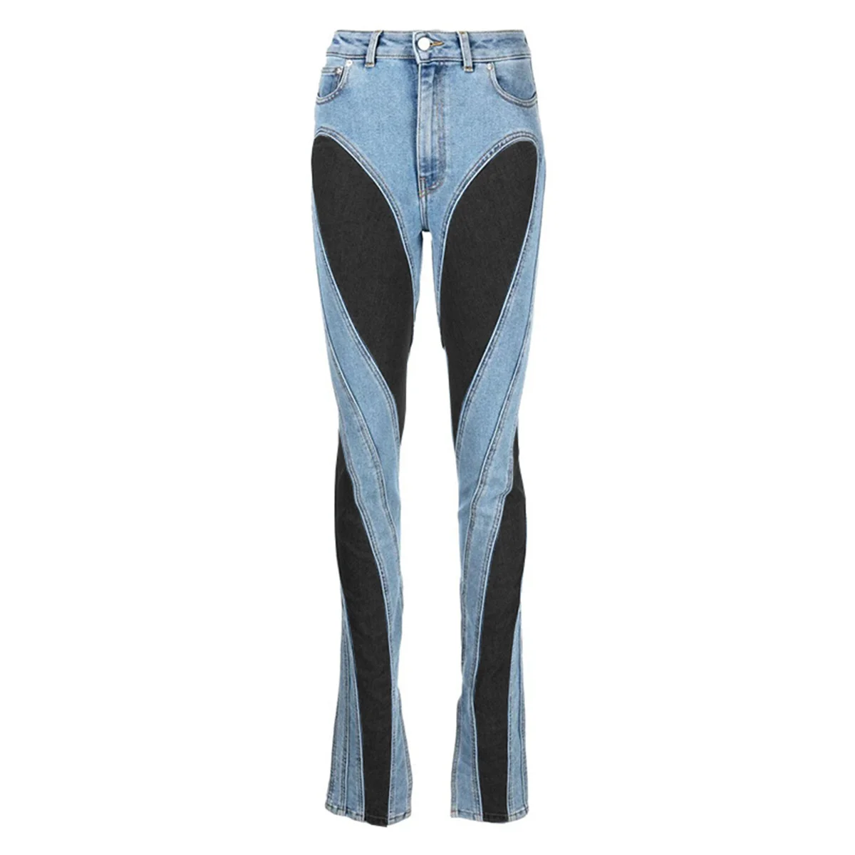 

Women's Color Contrast Pencil Jeans For Female Sexy Hot Girls In Autumn 2022