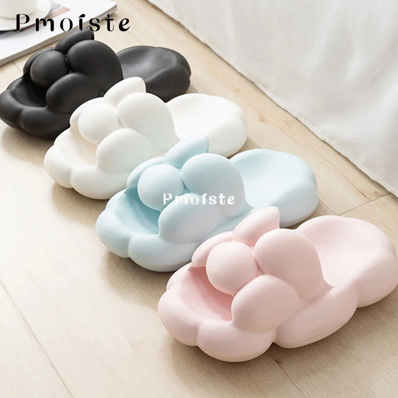Cloud Slippers for Women Soft Cute Platform Shoes EVA Slippers for Home Summer 2023 Comfortable Bathroom Female Slides