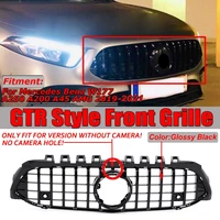 gloss black w177 gtr style grill car grille front bumper grille grill for mercedes for benz w177 a250 a200 a45 for amg 2019 2021