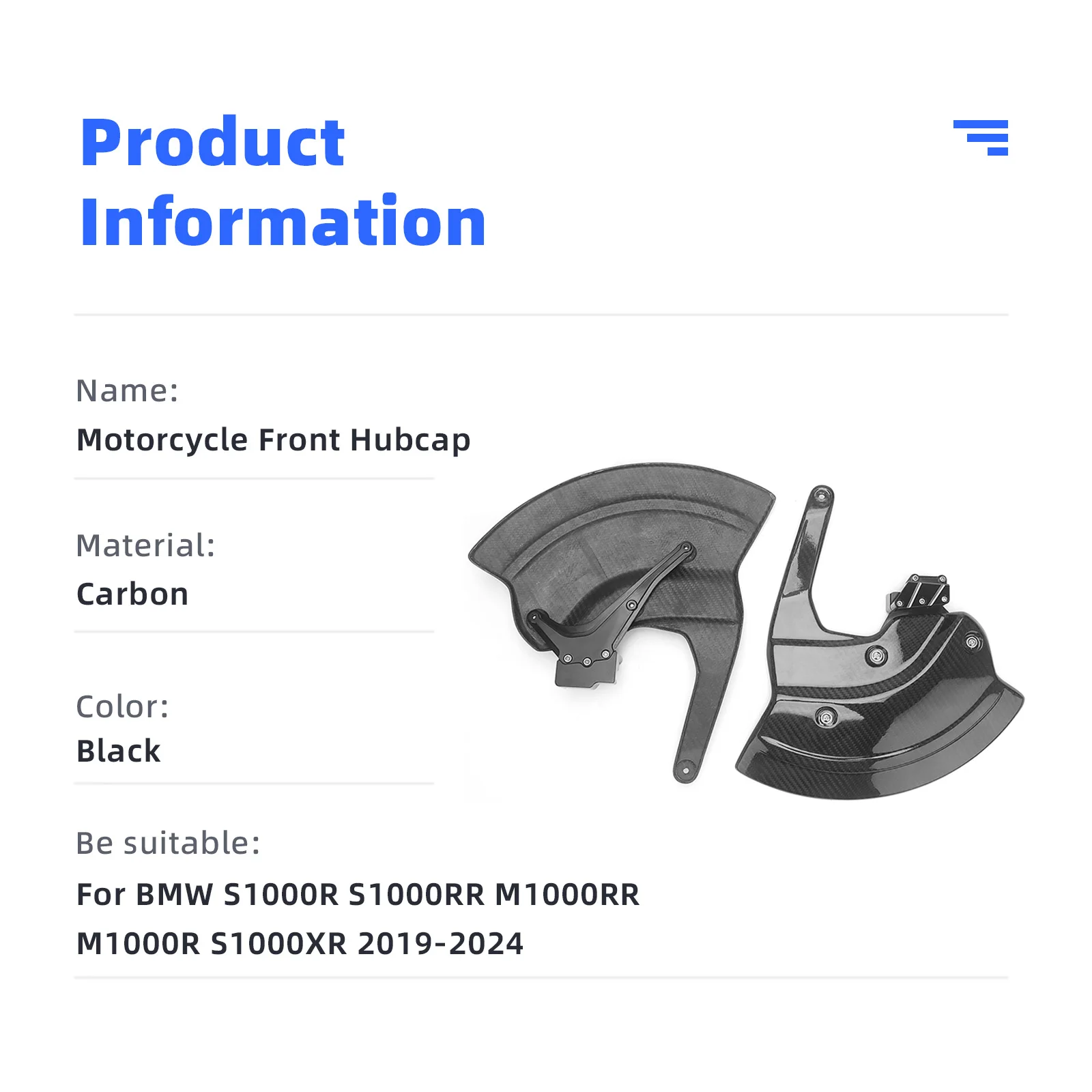 Фото Материал из углеродного волокна для BMW S1000R S1000RR M1000R M1000RR S1000XR 2019-2024, крышка переднего крыла, аксессуары для мотоциклов №5