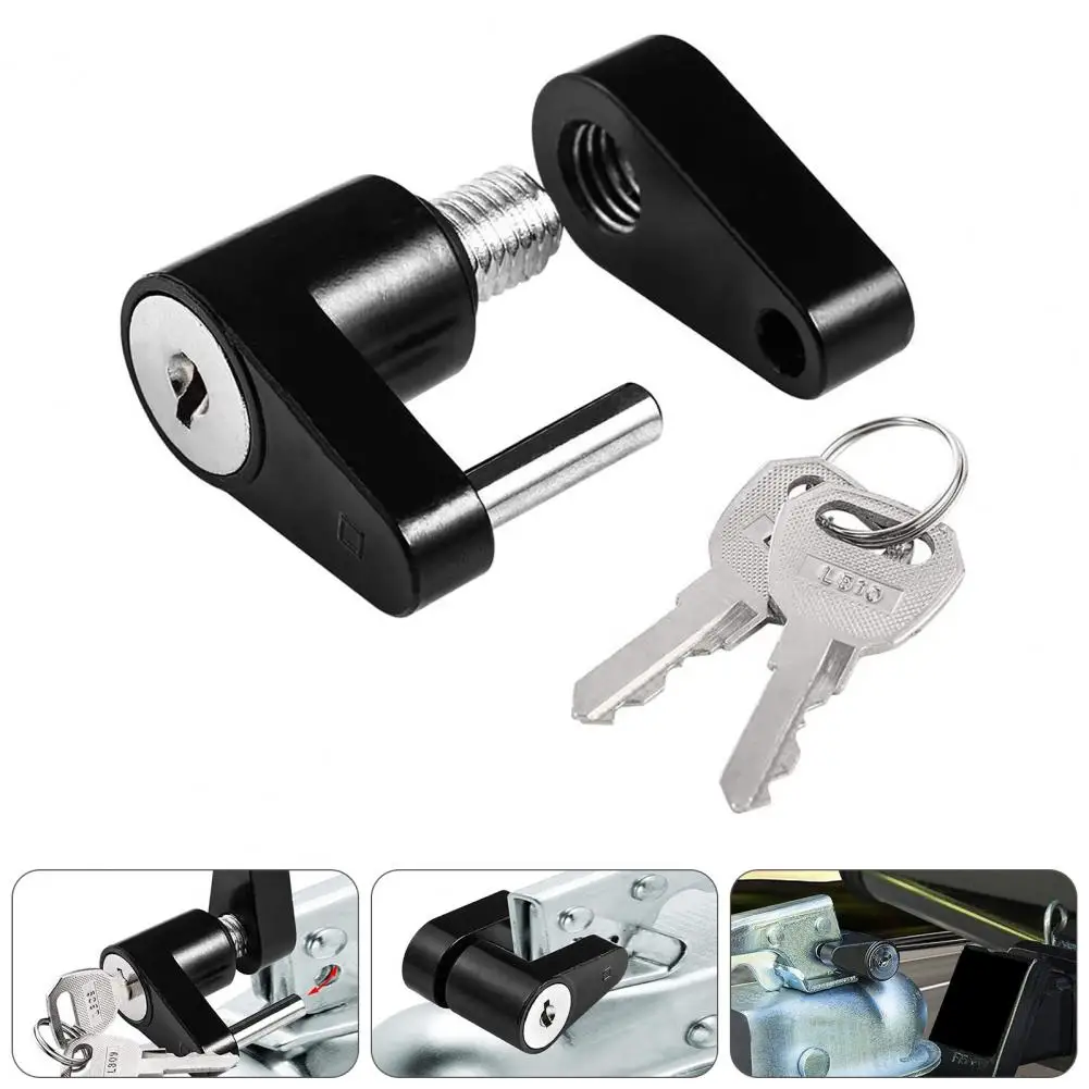 

Durable Trailer Hitch Coupler Heavy-Duty Padlock Hook Lock Rust-resistance Anti-theft Tongue Locks Hitch Security Protector