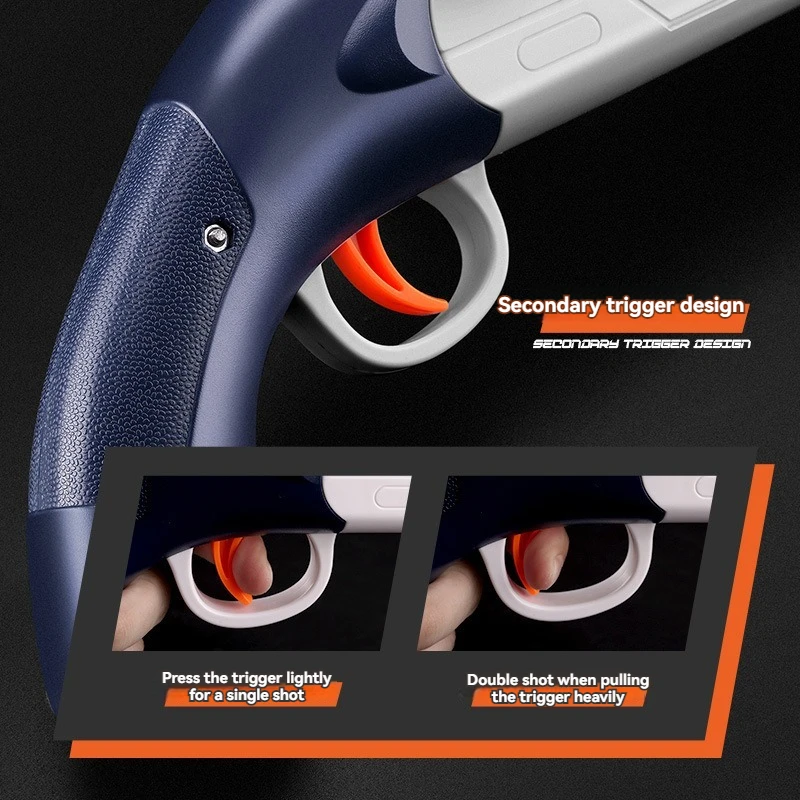 Двухцилиндровый игрушечный пистолет с мягкой пулей ручная пусковая установка