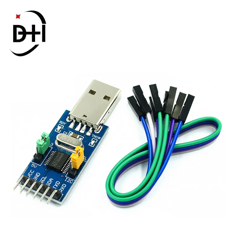 2-в-1 модуль CH341T 3,3 В 5 в USB для I2C IIC UART USB для TTL одночипового последовательного порта загрузчика