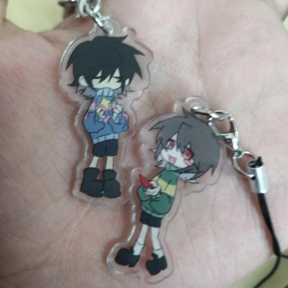 Брелок для косплея Game Undertale Frisk Chara акриловая цепочка телефона веревочный брелок