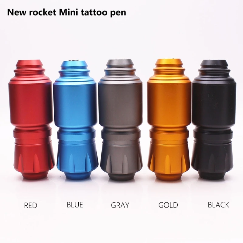 Mini Rocket Tattoo Pen Aluminum Non-slip Eyebrow Lip Rotary Pen Motor Tattoo Machine All-in-one Machine for Men Women
