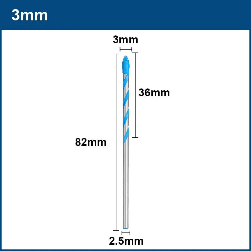 

Сверло XCAN из цементированного карбида, 3/4/5/10/12 мм, для керамической плитки, стен, металла