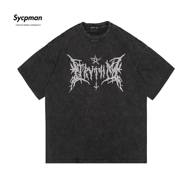 

Новый Модный женский топ Sycpman в американском стиле с индивидуальным принтом, большого размера, летний