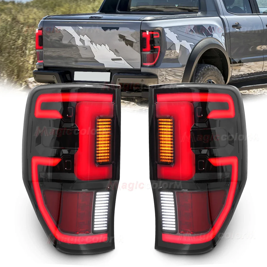 Для Ford Ranger Raptor Wildtrak XLT XLS XL T6 T7 2019 2020 2021 2022 задние фонари указатели поворота ходовые