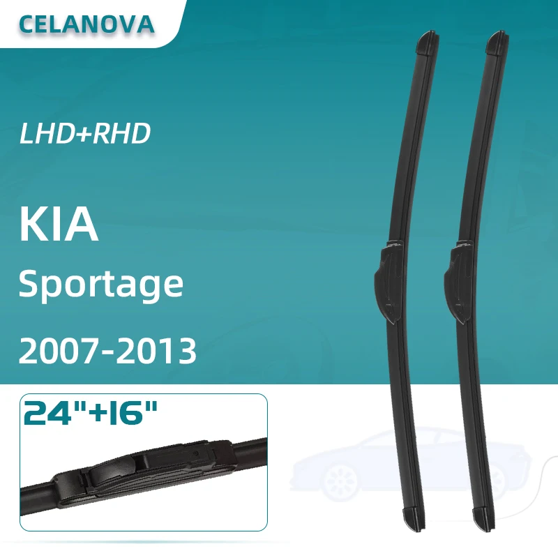 

Ветрозащитные стеклоочистители без рамы для KIA Sportage 2007-2013 24 дюйма + 16 дюймов