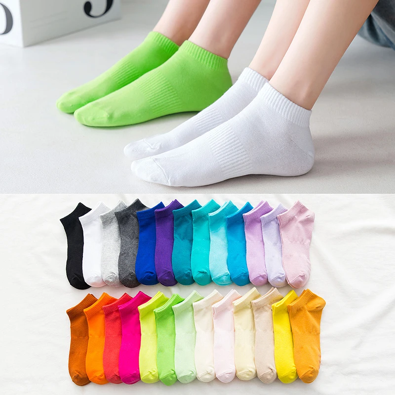 

Носки женские хлопковые нескользящие, дышащие с закрытым носком, силиконовые, невидимые, 26 цветов, 1 пара, для весны и лета