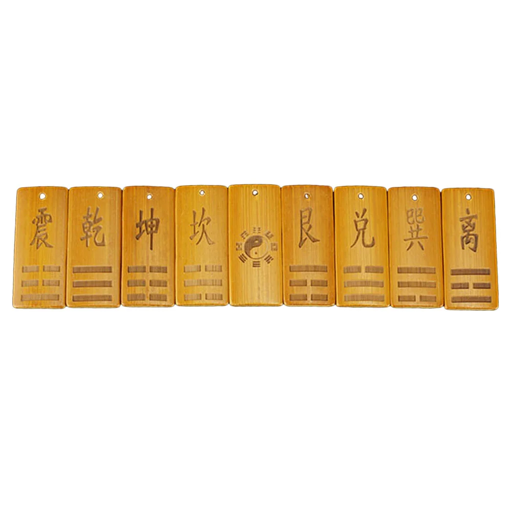 9 шт. I Ching Bagua обучающие инструменты Тай гадание фэн-шуй расчет бамбуковая трубка