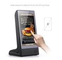 table advertising player menu power bank with dual touch screen charging station for restaurant