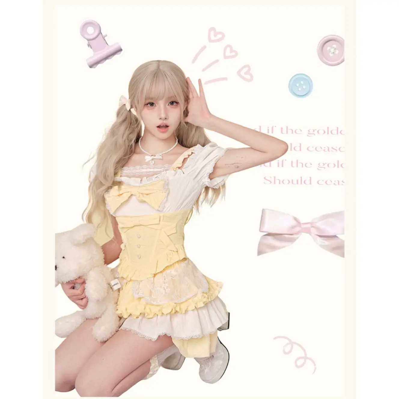 Комплект из двух предметов с короткой юбкой в японском стиле популярные красивые