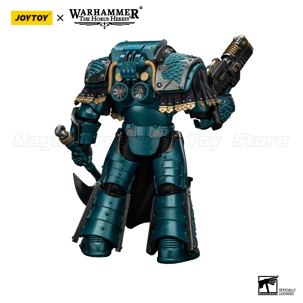 Фото В наличии: Фигурка JOYTOY 1/18 Warhammer 40K Alpha Legion Lernaean Terminator с моделью Volkite Charger, игрушка-подарок №5