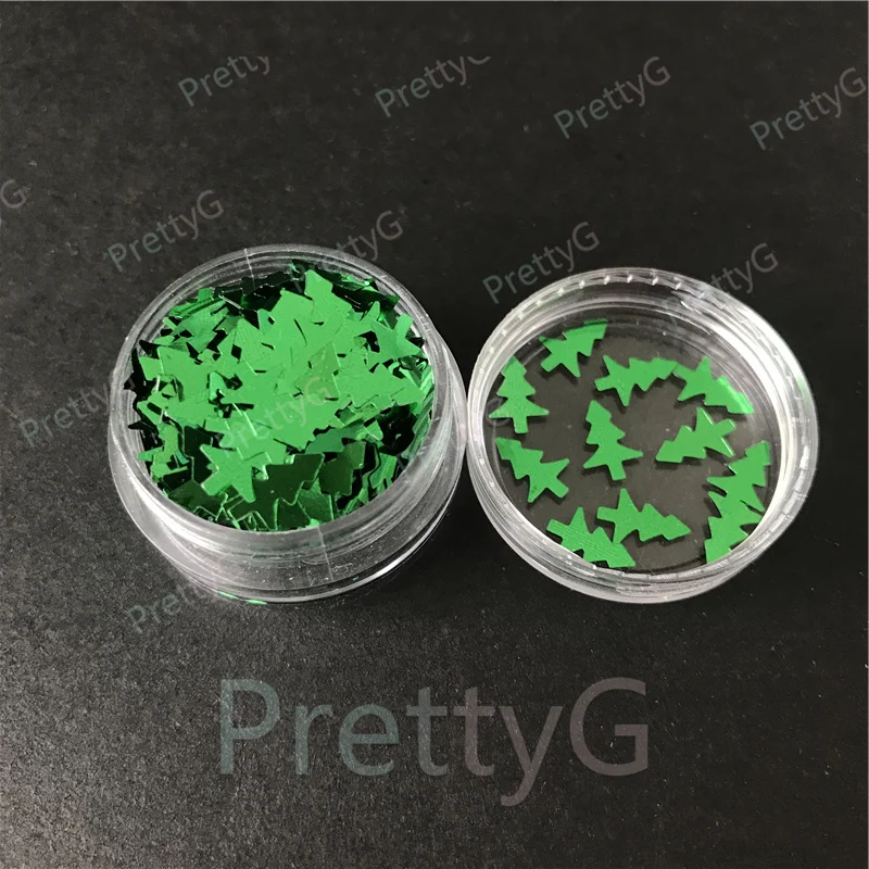 

PrettyG 100g Pack Christmas Tree Glitter Sequins for Resin DIY Making Art Craft Nail Makeup Decoration Accessories