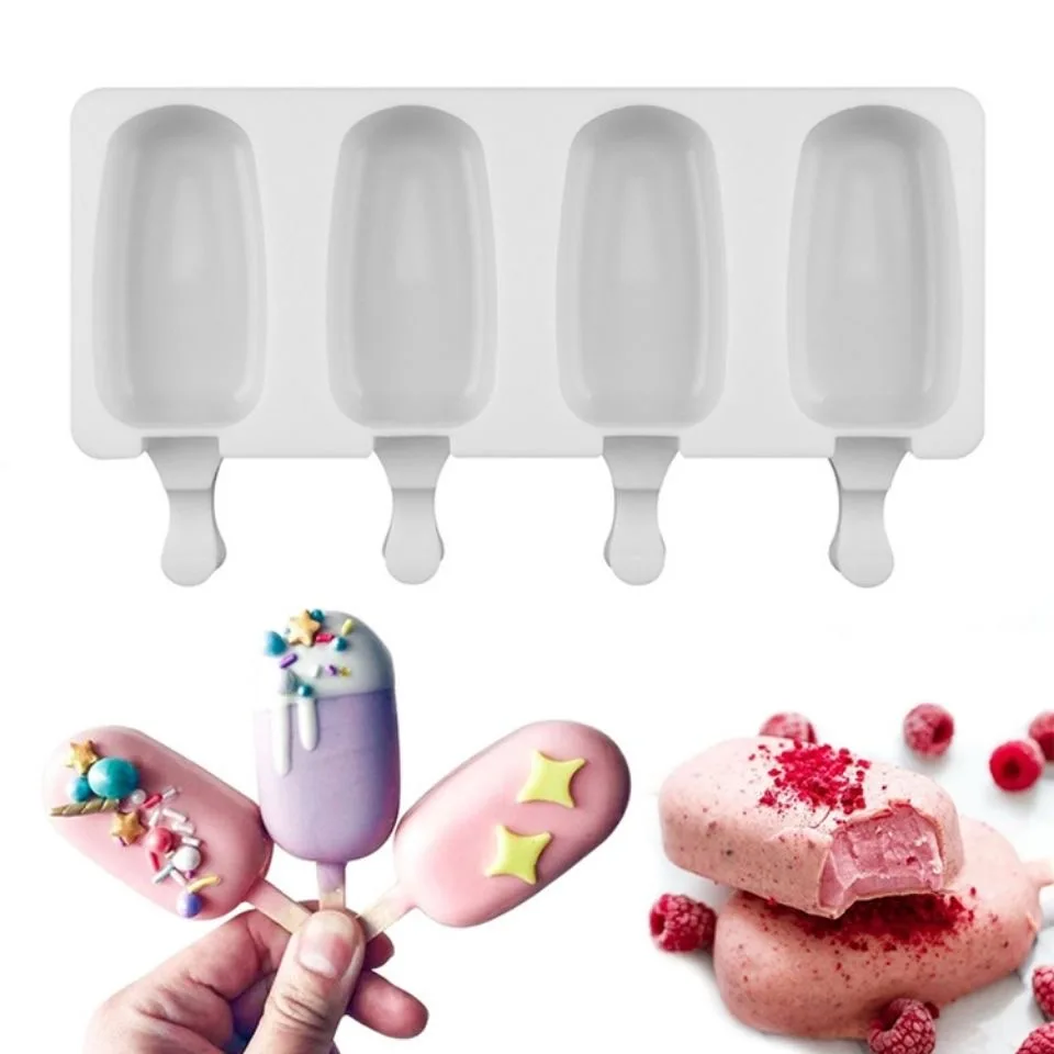 

DIY Ice Cream Silicone Mold Popsicle Ice Cream Mould Fruit Juice Ice Lolly Maker Dessert Tray Molds Kitchen Tools Gadgets