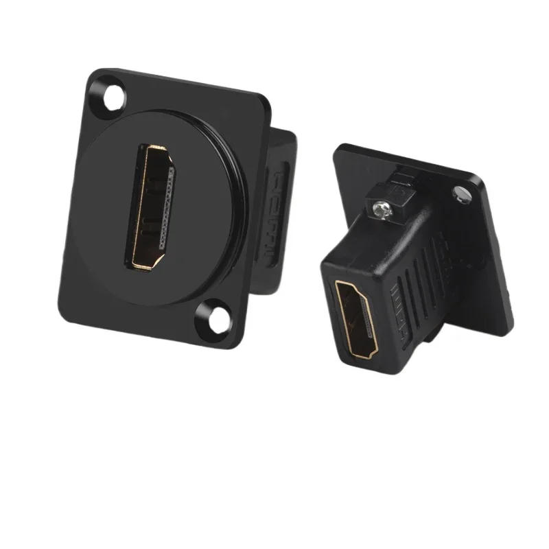 

1 шт. модуль с круглым отверстием D-типа HDMI двойной прямой женский HD-видео двойной проход док-станция локтевой сетевой модуль