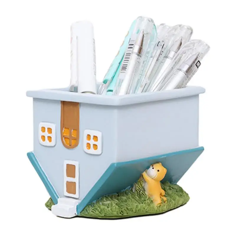 

Cartoon House Plant Pot Durable Plant Pots Flower Holder House Shape Unique Plant Pot Container Creative House Ceramic Flowerpot