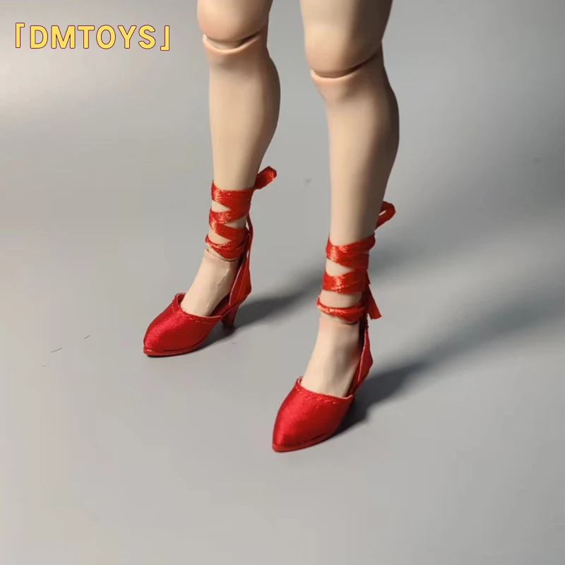 В наличии масштаб 1/6 женские сексуальные черные туфли на высоком каблуке с