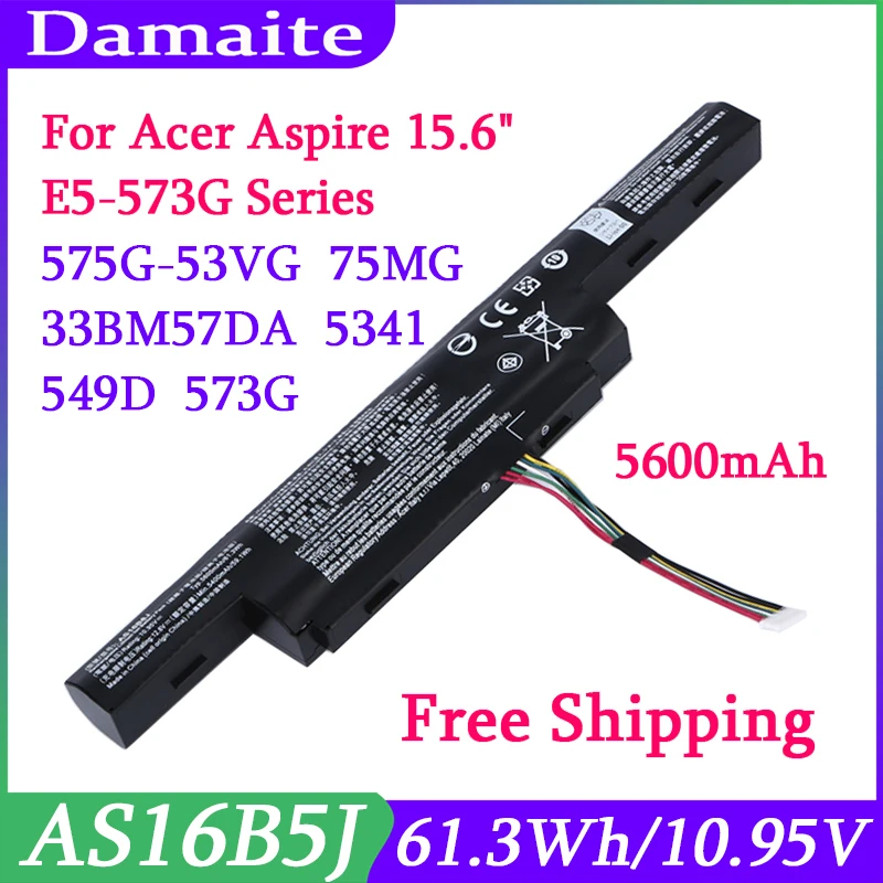 AS16B8J AS16B5J Аккумулятор для ноутбука Acer Aspire 15 6 &quotE5-575G-53VG E5-575G-75MD E5-575-33BM E5-575G-57D4 E5-575G-5341