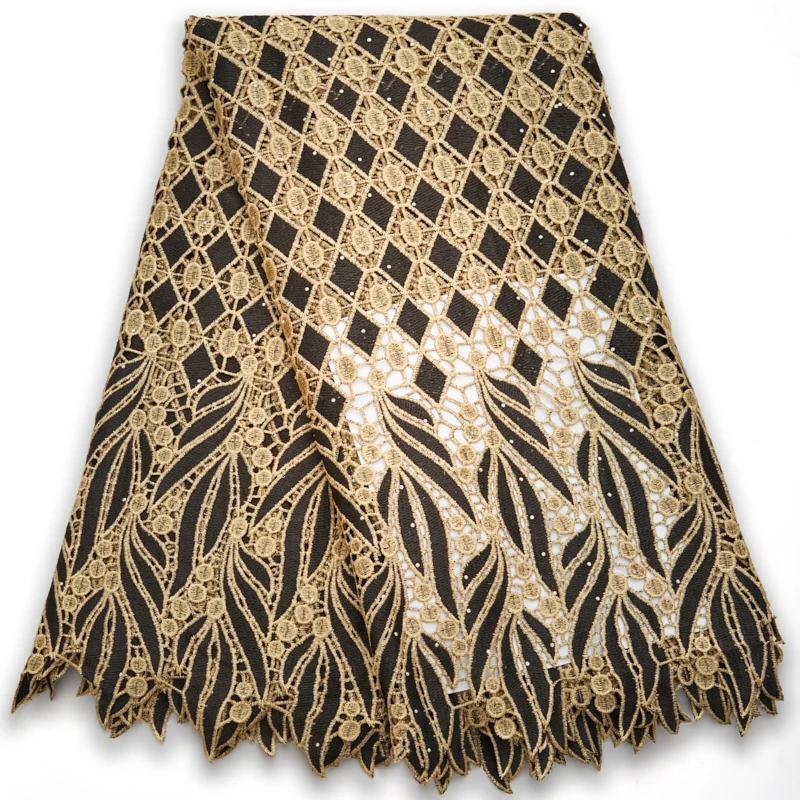 Нигерийская кружевная ткань 2024 высокое качество 5 ярдов белая гипюровая