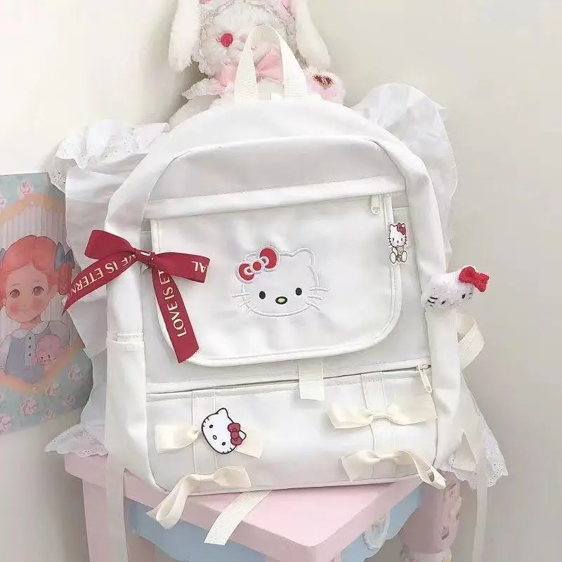 

Kawaii Sanrio Backpack Hellokittys Kuromi Schoolbag Cute Large Capacity Backpack Student Cartoon Backpack Travel Bag Storage Bag