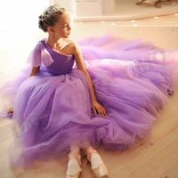 simple lilac aline flower girl dress toddler kids couture pleat birthday wedding party dresses costumes first comunion