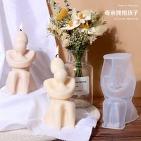 mother hugs child candle silicone mold for handmade desktop decoration gypsum aromatherapy soap resin candle silicone mould