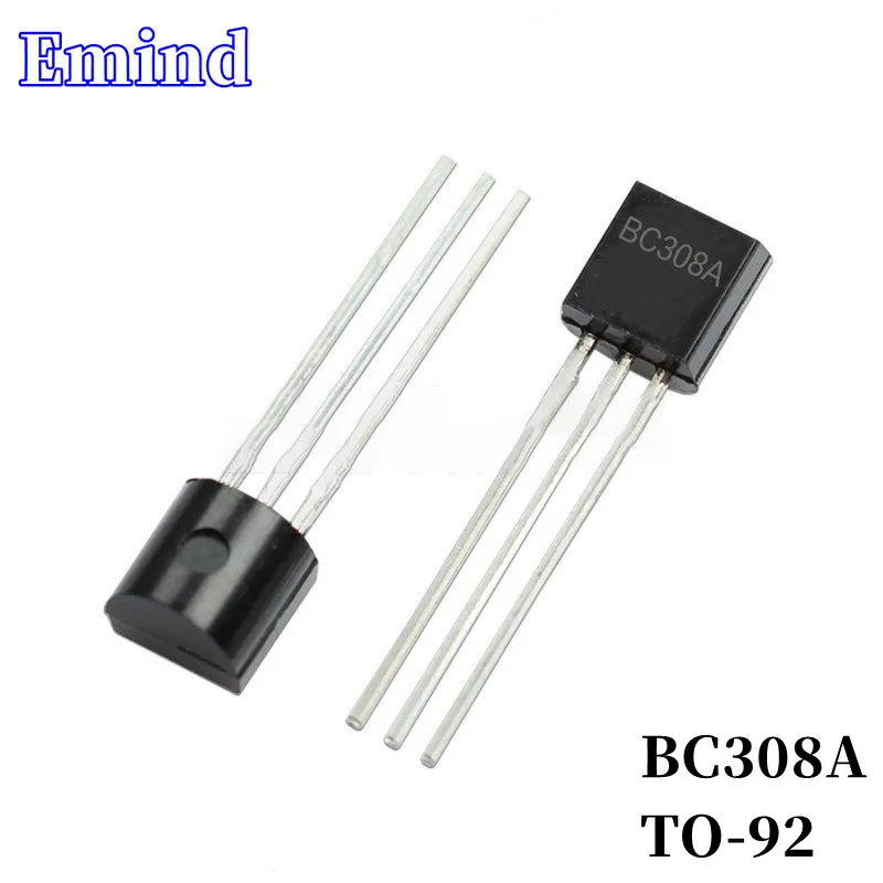 

300/500/1000/2000/3000Pcs BC308A DIP Transistor TO-92 PNP Type 25V/100mA Bipolar Amplifier Transistor