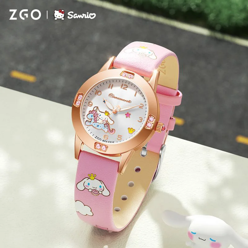 

Hello Kitty Sanrio Kawaii Cinnamoroll Girl Electronic Watch Cute Cartoon Anime Children Watch Student Children Gifts Toy for Kid