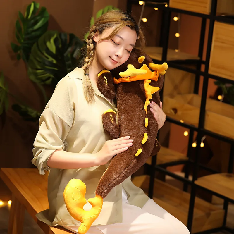 Game Genshin Impact Zhong Li Morax Dragon Plush Doll Anime Soft Pillow Stuffed Toy Cosplay Props Accessories Cartoon Bolster