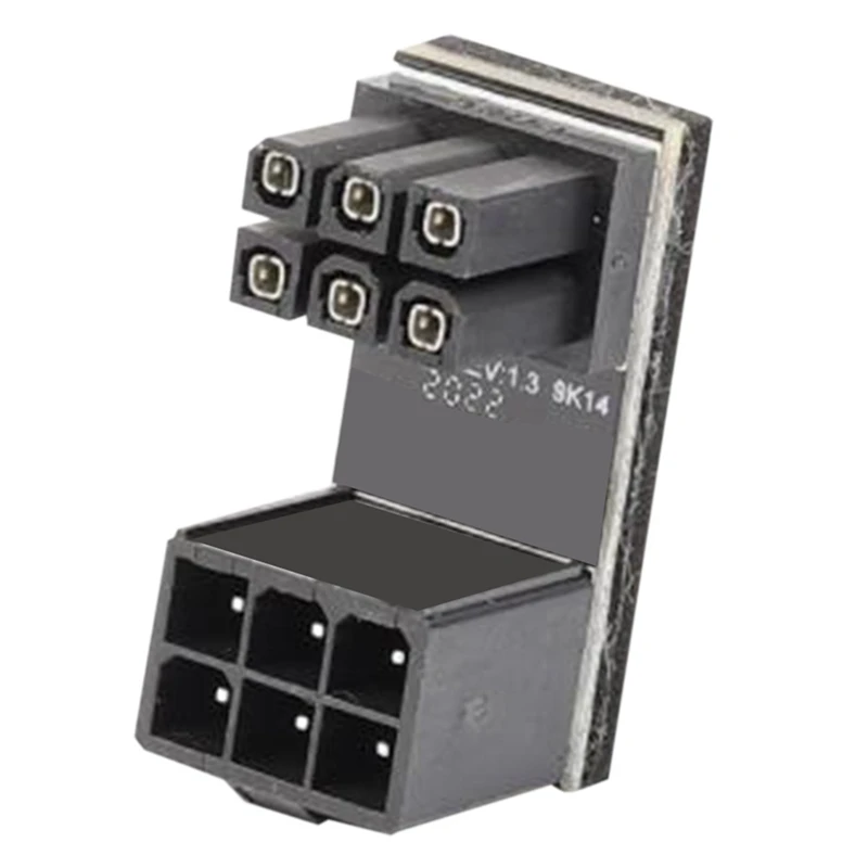

8 Pin Graphics Card Power Supply 180 Degree Angled Adapter Steering Connector Up Angled for Desktops Graphics Card