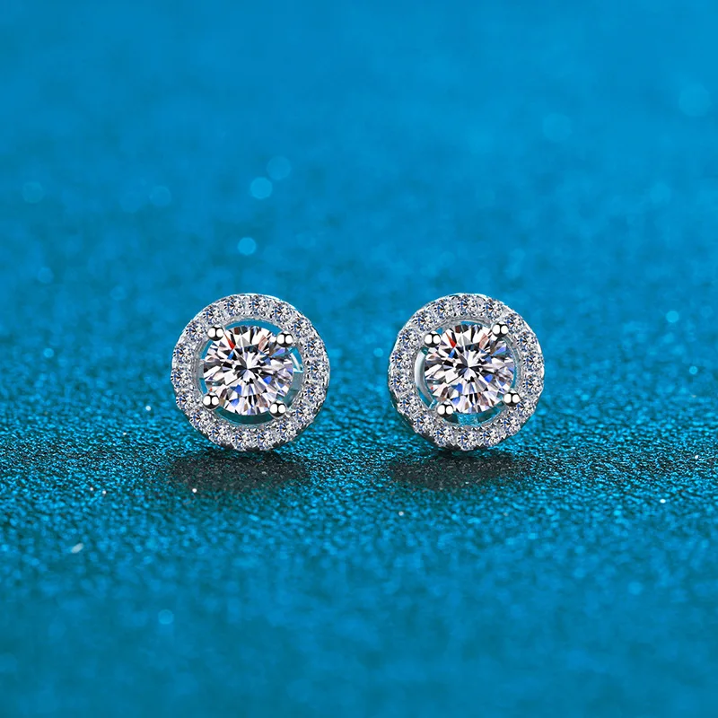 

Женские серьги из серебра 925 пробы, с муассанитом