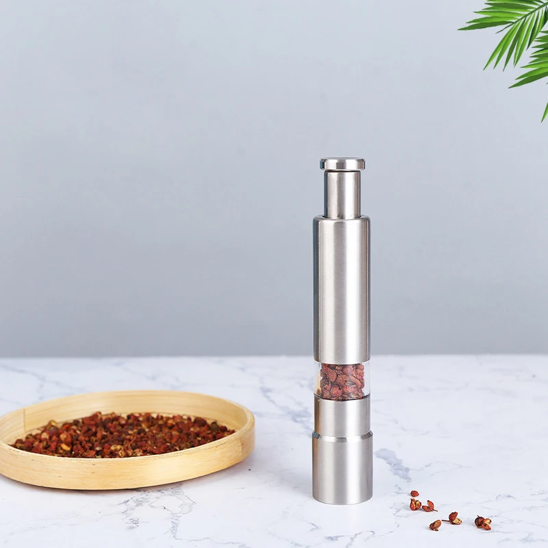 

Manual Spice Mill Pepper Mill Stainless Steel Salt And Pepper Grinder Seasoning Kitchen Tools Grinding For Cooking мельница для
