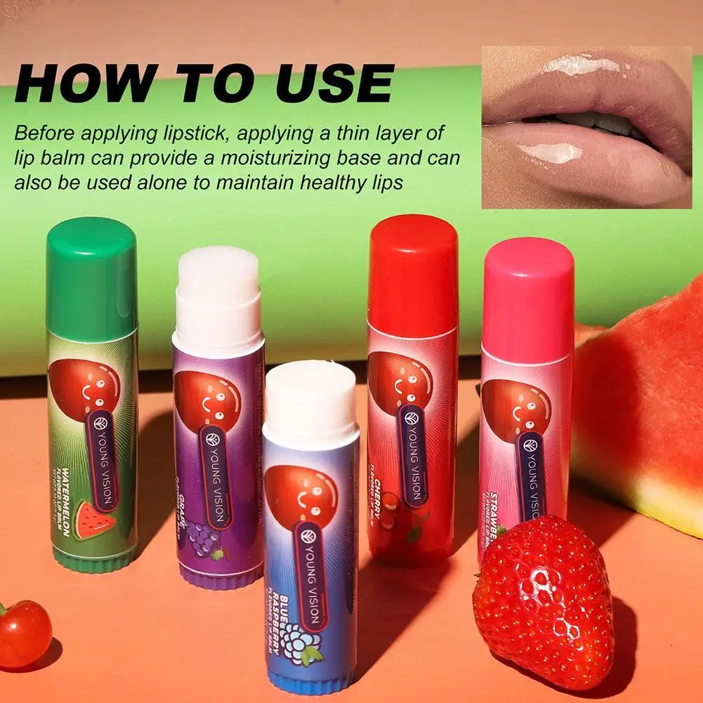

Fruit Lip Balm Lip Oil Moisturizing Clear Anti-Wrinkle Lipstick Long Lasting Hydrating Lipgloss Cosmetic Lip Gloss Care