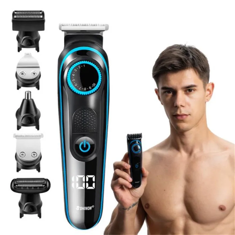 

Electric Beard Trimmer Face Haircut All In One Man Grooming Clipper For Nose Sideburns Mustache Body Precision Shaver Razor Kit