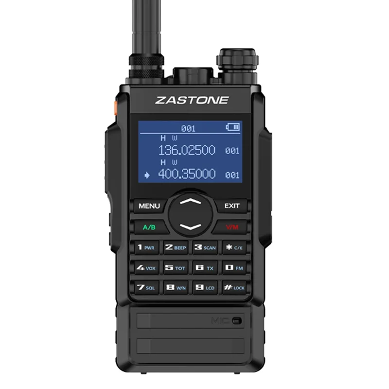 Zastone M7 136-174 400-480MHz 250 Channels Dual Band Walkie Talkie With 2600mAh Battery Professional FM Transceiver Ham Radio