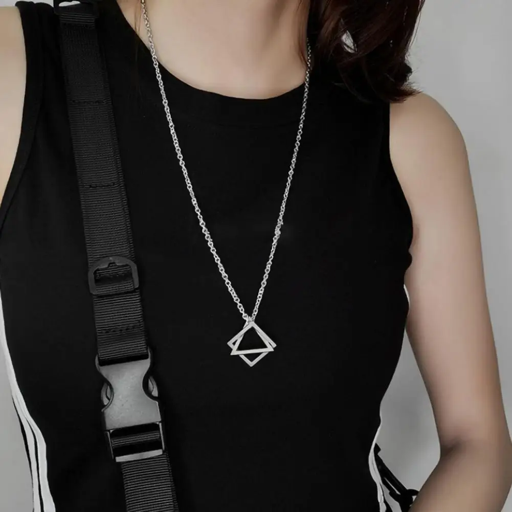 Цепочка для свитера аксессуар украшения шеи составной квадратный треугольный