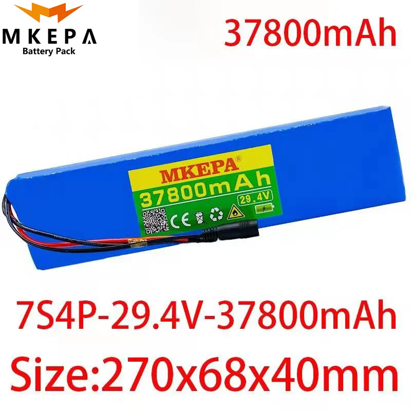 

New 7S4P 24V 27Ah electric bicycle motor ebike scooter li-ion battery pack 29.4v 18650 rechargeable batteries 27800mah