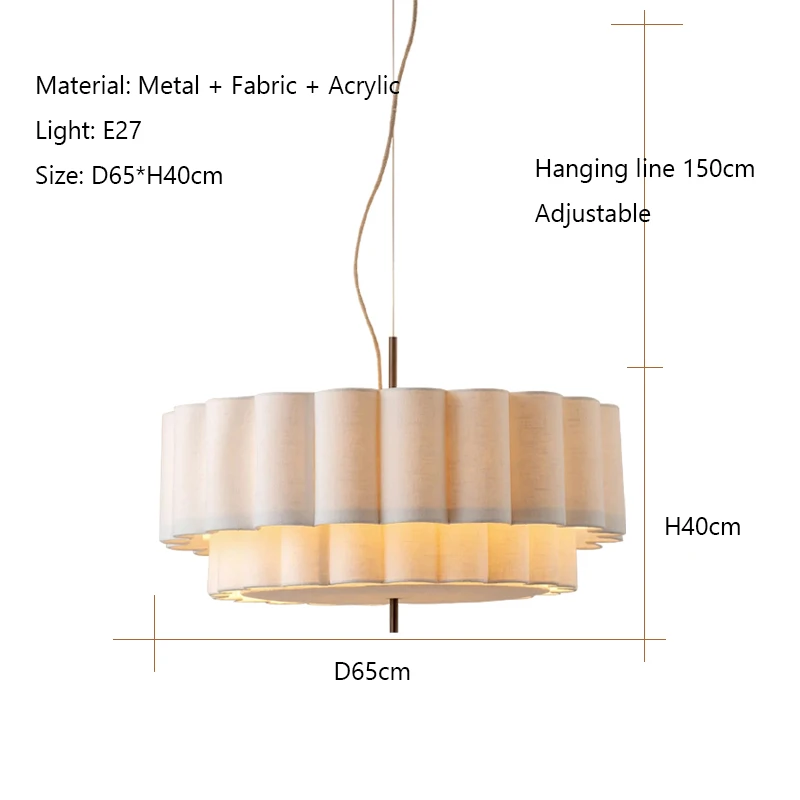 

Подвесная люстра LNLZ, тканевая, диаметром 45/55/65/85 см