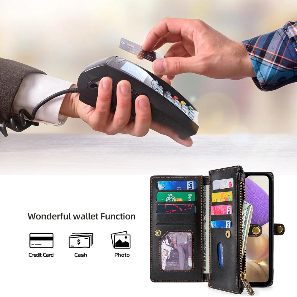 Wallet PU Leather Phone Case For XiaoMi 10 10Pro 11T Lite 12 12Pro 12T 12Lite RedMi Note10 Note11 Note12 Poco X3 X4 X5 Pro NFC