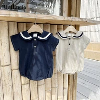 rinilucia toddler kids baby girl clothes peter pan collar jumpsuit summer sleeveless bodysuit sunsuit outfits korean style